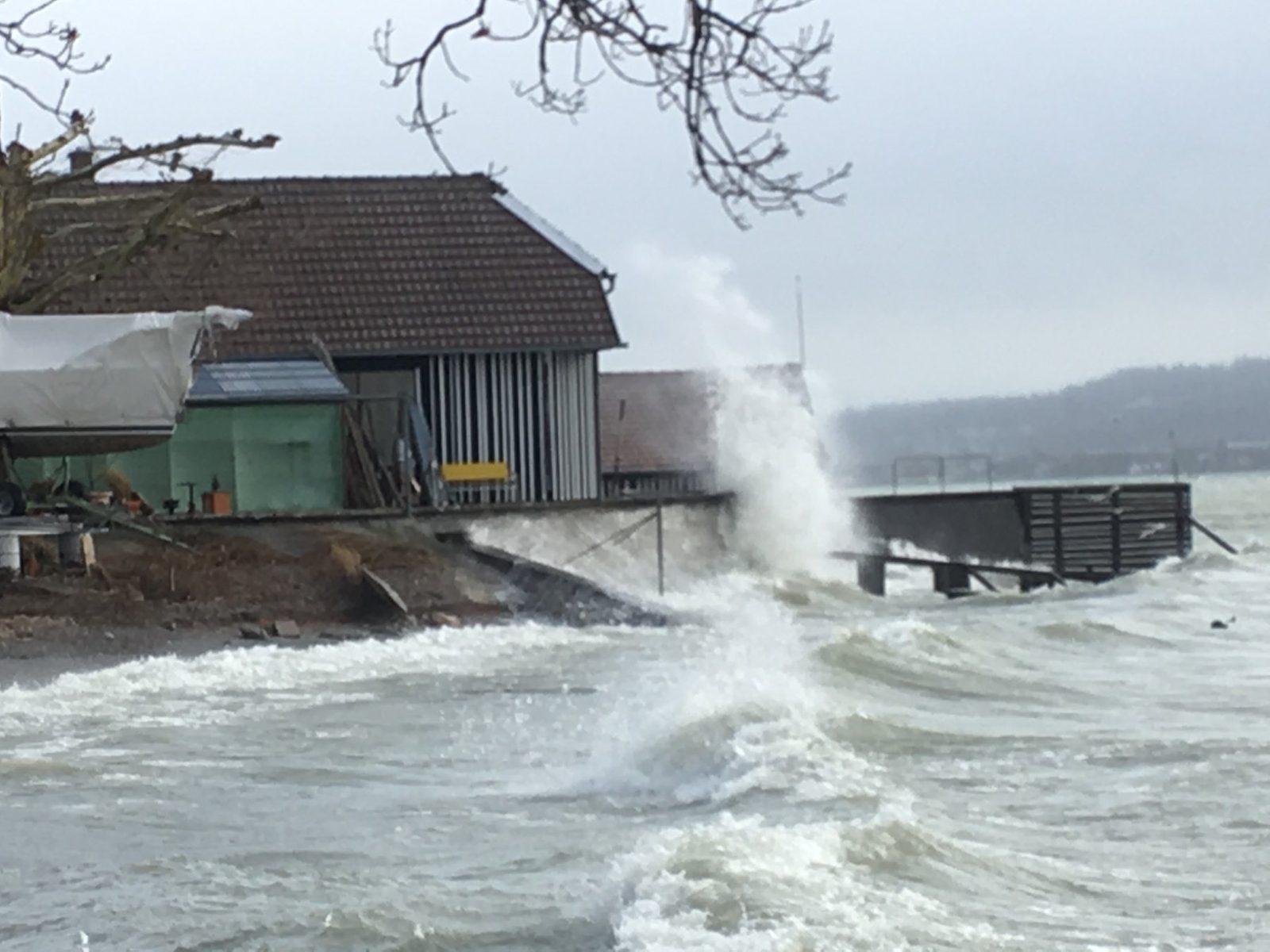 Wellen am Ufer