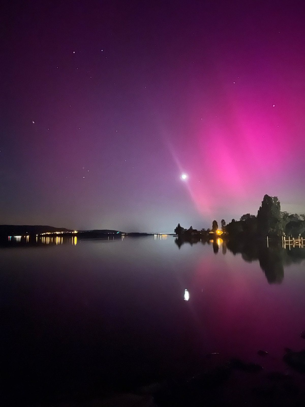Polarlicht über dem Untersee
